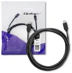Qoltec andmeedastus- ja laadimiskaabel | USB-C kuni USB-C | 3m | must
