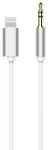 Kaabel AUX Lightning (isane) - Jack 3,5 mm (isane) valge