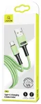 USAMS SJ436 andmeside- ja laadimiskaabel | USB-A kuni USB-C | 10W | 1m | roheline