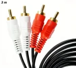 Riff RF990 2x RCA kuni 2x RCA audiokaabel, 3 m, kullatud pistikutega
