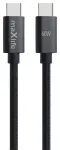 Maxlife MXUC-12 andme- ja laadimiskaabel | USB-C kuni USB-C | 60W | 1m | must