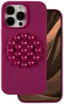 Silicone Stick telefoni &uuml;mbris iPhone 16 Pro tumepunane
