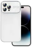 Soft Silicone Lens telefoni &uuml;mbris iPhone 13 Pro Max valge