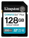 Kingston m&auml;lukaart 128GB SDXC Canvas Go Plus Gen4 200MB/s C10 UHS-I U3 V30