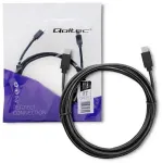 Qoltec andmeedastus- ja laadimiskaabel | USB-C kuni USB-C | 2m | must