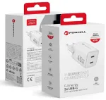 Forcell F-Energy Mini GaN III VT-36B reisilaadija | 45W | PD, QC, GaN | USB-C | valge