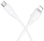 Hoco X124 andmeedastus- ja laadimiskaabel | USB-C kuni Lightning | 27W | 1m | valge