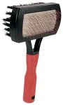Harjas, kahekordne, plastist : Trixie Soft Brush, double sided 10*17cm.