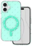 Bubble Dots Mag telefoni &uuml;mbris MagSafe toega iPhone 16 roheline