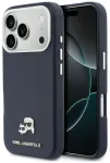 Karl Lagerfeld Karl & Choupette Head Pins Saffiano telefoni &uuml;mbris MagSafe toega iPhone 17 Pro sinine