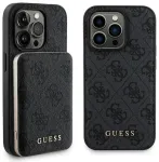 Zestaw Guess GUBPM5P14X4GEMGK iPhone 14 Pro Max 6.7" hardcase + Powerbank 5000mAh MagSafe czarny|black 4G Metal Logo