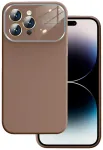Soft Silicone Lens telefoni &uuml;mbris iPhone 13 Pro Max pruun