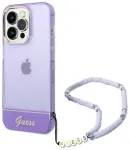 Guess GUHCP14XHGCOHU iPhone 14 Pro Max 6,7" fioletowy|purple hardcase Translucent Pearl Strap