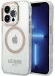 Guess GUHMP15XHTRMD iPhone 15 Pro Max 6.7" złoty|gold hard case Metal Outline Magsafe