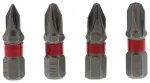Otsakute komplekt 4 tk 1/4-25mm PH1, 2xPH2, PH3