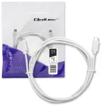 Qoltec andmeedastus- ja laadimiskaabel | USB-C kuni USB-C | 1.4m | valge