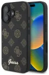 Guess GUHMP16SPGPYSK iPhone 16 6.1" czarny|black hardcase Peony Script MagSafe