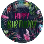 Folat Fooliumist &otilde;hupall "Birthday Neon Tropical" 45cm