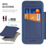 Dux Ducis Skin X Pro Open Ring Version raamatut&uuml;&uuml;pi telefoni &uuml;mbris MagSafe toega iPhone 18 Pro | iPhone 17 Pro sinine
