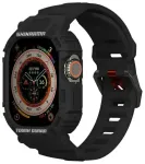 Skinarma Mecha 2in1 nutikella rihm Apple Watch (49 mm) jaoks | silikoonist | must