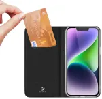 Dux Ducis Skin Pro rahakotiga &uuml;mbris iPhone 15 Plus jaoks &ndash; must
