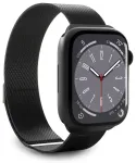 Puro MILANESE nutikella rihm Apple Watch (42/44/45/49 mm) jaoks | roostevaba teras | must