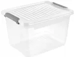 Karp kaanega klippkarbiga Leonie 37.5x28.5x23.5cm 16.6L l&auml;bipaistev