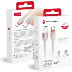 Forcell F-Energy C352 andmeedastus- ja laadimiskaabel | USB-A kuni USB-C | QC 4.0 | 66W | 1m | valge