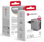 Forcell F-Energy VT-R5 reisilaadija | 45W | PD, QC, GaN | USB-C | USB-C kuni USB-C kaabliga komplektis | hall