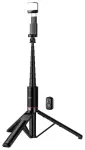 Selfie-pulga statiiv kaugjuhtimispuldi + LED-tulega Hoco K34 must