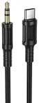 Kaabel Borofone AUX BL25B Nice - Type-C kuni pistik 3,5 mm - 1 meeter must