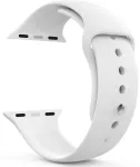 Riff Classic silikoonist varrek&auml;ev&otilde;ru Apple Watch 42 / 44 / 45 mm Valge
