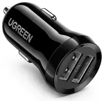 Ugreen UGRE-8750 autolaadija 2x USB 24W 4.8 A (2x 2.4 A) Black