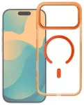 Frame Clear Hybrid telefoni &uuml;mbris MagSafe toega iPhone 17 Pro Max | iPhone 18 Pro Max oranž