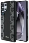 Case DKNY Leather Checkered Pattern MagSafe for Samsung Galaxy S25 Ultra black