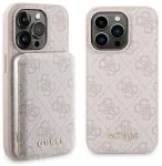 Zestaw Guess GUBPM5P15L4GEMGP iPhone 15 Pro 6.1" hardcase + Powerbank 5000mAh MagSafe r&oacute;żowy|pink 4G Metal Logo