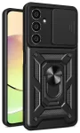 Hybrid Armor Camshield telefoni &uuml;mbris alusega Samsung Galaxy M54 5G (M546) must (kaamera kaitsega)