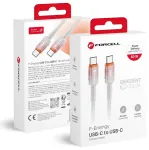 Forcell F-Energy C354 andmeedastus- ja laadimiskaabel | USB-C kuni USB-C | QC 4.0, PD | 60W | 1m | valge