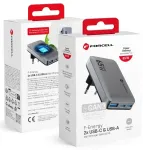 Forcell F-Energy Ultra Slim reisilaadija | 65W | PD, QC, GaN | USB-C, USB-A | hall
