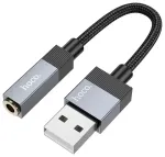 Adapter AUX USB A (isane) kuni Jack 3,5 mm (emane) Hoco UPA32D must