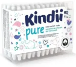 Vatitikud beebidele Kindii Pure paberkarbis plastkaanega 60 tk.