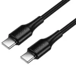 HOCO X120 andmeedastus- ja laadimiskaabel | USB-C kuni USB-C | PD, QC 3.0 | 60W | 1m | must