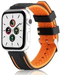 Beline Solid Silicone nutikella rihm Apple Watch (42/44/45/49 mm) jaoks | silikoonist | oranž/must