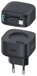 USAMS XMF Series CC202TC01 reisilaadija | 35W | GaN, PD, QC | USB-C | must