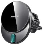 Joyroom JR-ZS409 magnetiline auto telefonihoidik ventilatsiooniavale 15W juhtmevaba laadimisega must MagSafe &uuml;hilduv