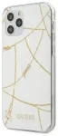 Guess GUHCP12LPCUCHWH iPhone 12 Pro Max 6,7" valge k&otilde;va korpus Gold Chain Collection