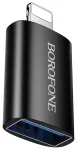 Adapter Borofone BV26 - USB kuni Lightning - must