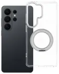 Frame Circle Stand telefoni &uuml;mbris alusega ja MagSafe toega Samsung Galaxy S26 Ultra (S948) l&auml;bipaistev