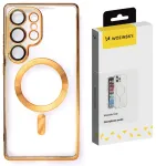 Wozinsky Electroplated telefoni &uuml;mbris MagSafe toega Samsung Galaxy S24 FE (S721) kuldne