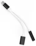 Adapter AUX 2in1 Type C (isane) Type C (emane) / Jack 3.5 mm (emane) must